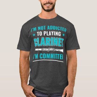 Grappige klarinet speler klarinettist toegewijd aa t-shirt