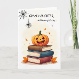 Grappige kleindochter Halloween Lieve Spin Valt Kaart