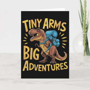 Grappige Kleine Armen Grote Avonturen Wandelende T Kaart