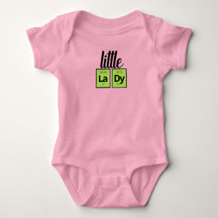 Grappige Kleine Dame Periodiek Systeem Element Sym Romper