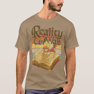  grappige kleine fee die een boekfantasie leest t-shirt