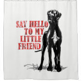 Grappige Kleine Great Dane Douchegordijn (Voorkant)