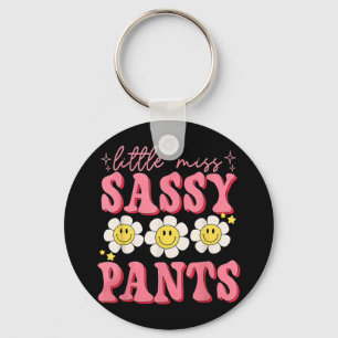 Grappige kleine Miss Sy broek terug naar school me Sleutelhanger
