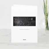 Grappige kleine zwarte oosterse kat kunst kaart (Achterkant)