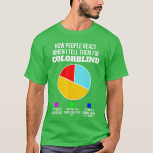 Grappige kleurenblinde taartgrafiek Kleurenblindhe T-shirt