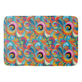 Grappige kleurliefhebbers patroon betegeld badmat (Voorkant)