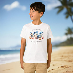 Grappige kleurrijke dansende naaktslakken en koral t-shirt