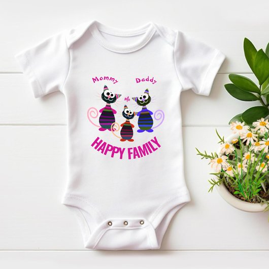 Grappige kleurrijke katten romper