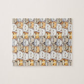 Grappige Kleurrijke Moody Cats Kitten huisdier Pat Legpuzzel (Horizontaal)