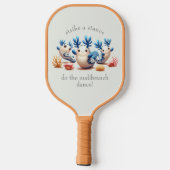 Grappige kleurrijke naaktslakken en koralen pickleball paddle (Achterkant)