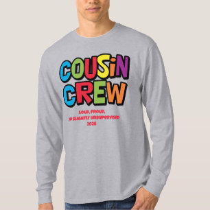 Grappige Kleurrijke Neefjes Crew Familie Reünie T-shirt