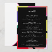 Grappige kleurrijke ongewone bruiloft uitnodiging (Voorkant / Achterkant)