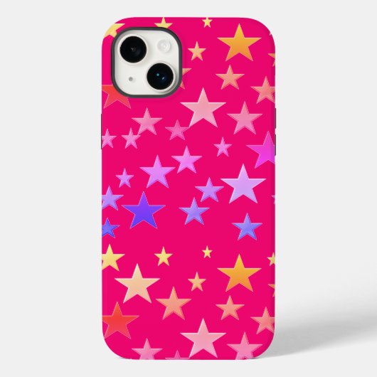 Grappige, kleurrijke sterren roze Hoesjes (Achterkant)