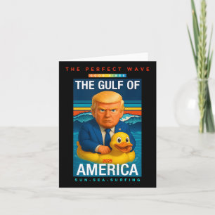 Grappige kleurrijke Trump in de Golf van Amerika B Kaart