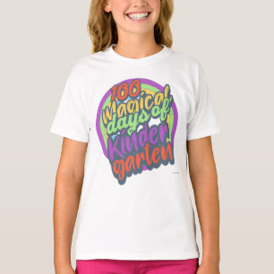 Grappige kleuterschool 100e dag glans leraar klas t-shirt