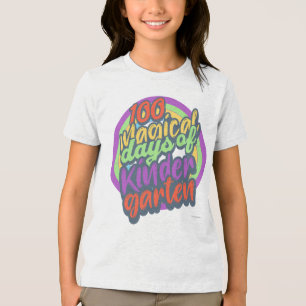 Grappige kleuterschool 100e dag glans leraar klas Tri-Blend shirt