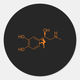 Grappige Klim Adrenaline Formule, Rotsbeklimmer Ronde Sticker