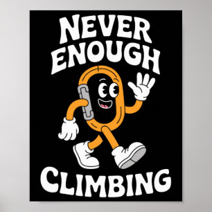 Grappige Klimmen Of Rotsbeklimmen Retro  Poster