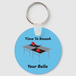 Grappige knallende ballen, Ping Pong Keyring Sleutelhanger