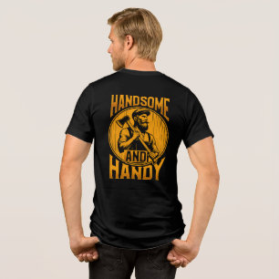 Grappige knappe en handige heren Tri-Blend shirt