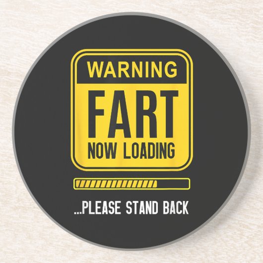 Grappige knevel zandsteen onderzetter (Voorkant)