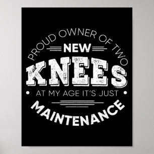 Grappige knieoperatie trots eigenaar van nieuwe kn poster