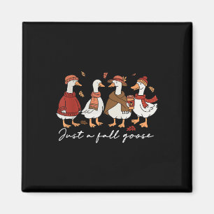 Grappige Knusse Gans Herfst Dier Gewoon Een Herfst Magneet