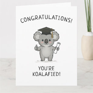 Grappige Koala Afstudeer Punt Nieuw Afgestudeerde Kaart