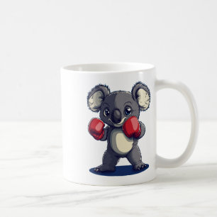 Grappige Koala Beer Met Bokshandschoenen Kostuum Koffiemok
