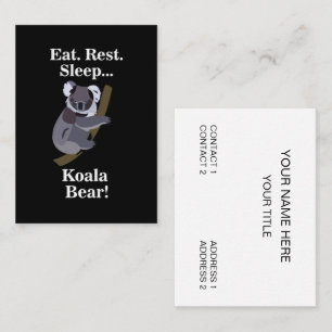 Grappige Koala Beer Visitekaartje