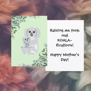 Grappige Koala Moederdag Feestdagenkaart