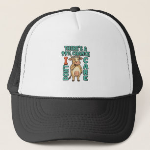 Grappige Koe 99% Kans Dat Het Me Niet Kan Schelen Trucker Pet