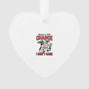 Grappige Koe Chance Dat Me Niet Kan Schelen Vintag Ornament