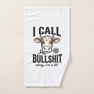 Grappige Koe Die Ik Noem Vintage Shirt Ontwerp_1 Handdoek