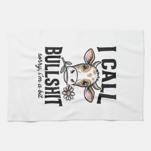 Grappige Koe Die Ik Noem Vintage Shirt Ontwerp_1 Theedoek