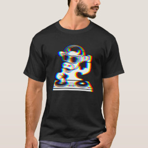 Grappige Koe DJ Glitch Rave EDM Muziek Feest T-shirt