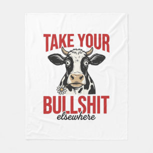 Grappige Koe Elders Vintage Shirt Ontwerp_ Fleece Deken