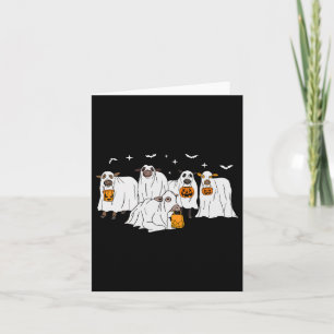 Grappige Koe Ghost Halloween Farmer Trick or treat Kaart