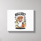 Grappige Koe Halloween Canvas Afdruk (Voorkant)
