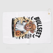Grappige Koe Halloween Golfhanddoek (Horizontaal)