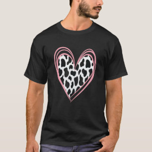 Grappige Koe Hartvormige Koe Minnaars Gelukkig Val T-shirt