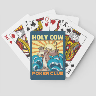 Grappige Koe Heilige Koe Pokerclub Koe Godheid Car Pokerkaarten