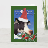 Grappige Koe kerst, eindeloze aankopen van Holly