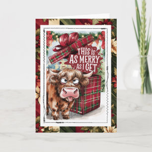 Grappige Koe Kerstdis Dit Is Zo Vrolijk Als Ik Wor Kaart