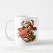 Grappige koe koffiemok (Links)