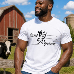 Grappige Koe Kracht T-shirt