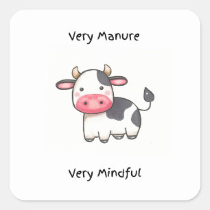 Grappige Koe Sticker