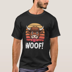 Grappige Koe Stier Vee Ossen Stier Vintage Zonsond T-shirt