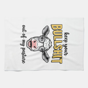 Grappige Koe Weide Vintage Shirt Ontwerp_1 Theedoek