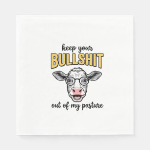 Grappige Koe Weiland Vintage Shirt Ontwerp_1 Servet